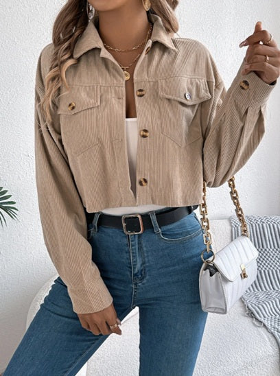 Corduroy Cropped Jacket