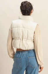 Cropped puffer vest